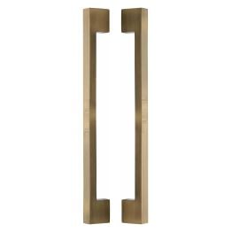 Heritage Brass Back to Back Door Pull Handle Metro Design 457mm Antique Brass Finish