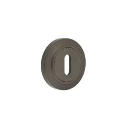Burlington Standard Keyway Escutcheons Chamfered Rose Dark Bronze - By Frelan Hardware - BUR-60DB-72DB