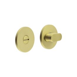 CR-801 Satin Brass Thumb Turn & Lock Round Rose - By Frelan Hardware - CR-801A7SB