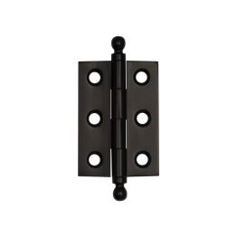 Hoxton Brass Finial Hinges 50x35mm Black - By Frelan Hardware - HOX800MB