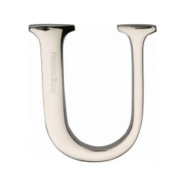Heritage Brass Alphabet U Pin Fix 51mm (2") Polished Nickel Finish