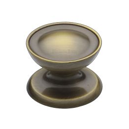 Heritage Brass Cabinet Knob Surrey Design 32mm Antique Brass finish