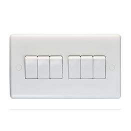Eurolite Enhance White Plastic 2 Gang Switch White