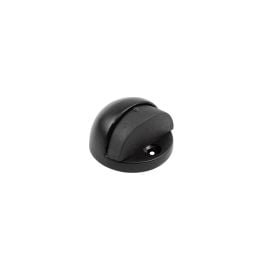 Nero Oval Floor Mounted Door Stop 46x26mm Black - By Frelan Hardware - JMB86