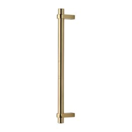 Heritage Brass Door Pull Handle Industrial Design 353mm Polished Brass Finish