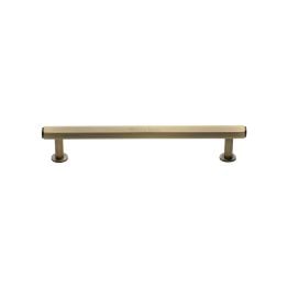 Heritage Brass Cabinet Pull Hexagon Design with 16mm Rose 128mm CTC Antique Brass finish