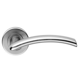 Serozzetta Tres Lever On Round Rose - Satin Chrome