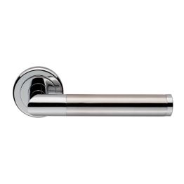 Serozzetta Trend Lever On Round Rose - Polished Chrome Satin Nickel
