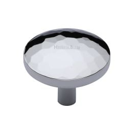 Heritage Brass Cabinet Knob Hammered Design 38mm Polished Chrome finish