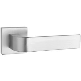 Tupai Rapido CurvaLine Turis Lever Door Handle on Square Rose - Satin Chrome