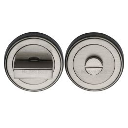 Heritage Brass Round Turn & Release Cylinder Escutcheon with stepped edge Satin Nickel finish