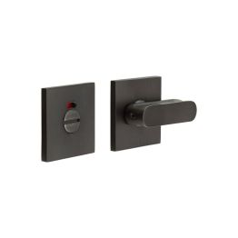 CR-803 Dark Bronze Thumb Turn & Lock Square Rose w/ Indicator - By Frelan Hardware - CR-803BK7DB