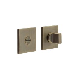 CR-802 Antique Brass Thumb Turn & Lock Square Rose - By Frelan Hardware - CR-802B7AB