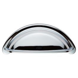Cottage Cup Pull 76mm - Polished Chrome