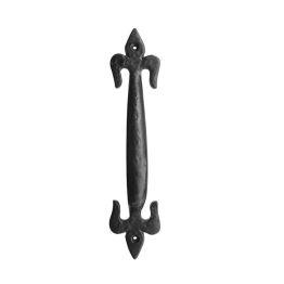 Fleur De Lys Pull Handles 125mm Black - By Frelan Hardware - JAB27