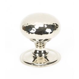 Polished Nickel Hammered Mushroom Cabinet Knob 38mm