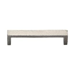 Heritage Brass Cabinet Pull Hammered Wide Metro Design 160mm CTC Satin Nickel Finish
