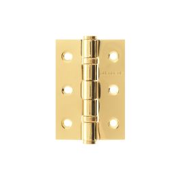 Atlantic Ball Bearing Hinges 3" x 2" x 2mm - Polished Brass (Pair)