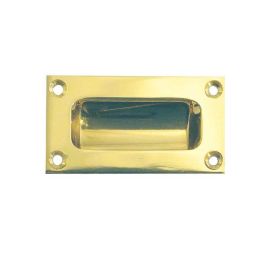 Jedo 89mm Flush Pulls 89mm Polished Brass - By Frelan Hardware - JV428APB