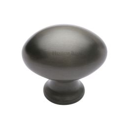 Heritage Brass Cabinet Knob Victorian Oval Design 38mm Matt Bronze finish