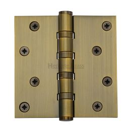 Heritage Brass Hinge Brass with Ball Bearing 4" x 4" Antique Brass finish