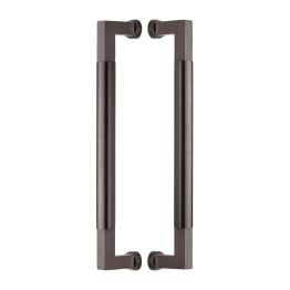 Heritage Brass Door Pull Handle Bauhaus Design 330mm Matt Bronze Finish