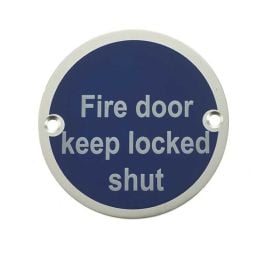 Stainless Steel Fire Door Keep Locked Shut 75mm Satin Anodised Aluminium - By Frelan Hardware - JS109SAA