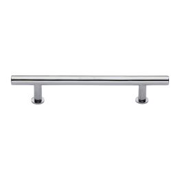 Heritage Brass Cabinet Pull T-Bar Design with 16mm Rose 203mm CTC Polished Chrome Finish