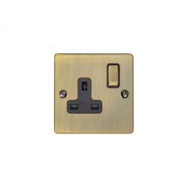 Eurolite Enhance Decorative 1 Gang Socket Antique Brass