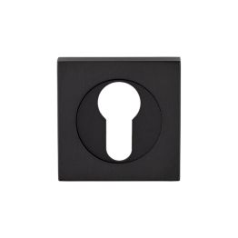 Serozzetta Square Euro Profile Escutcheon   - Matt Black