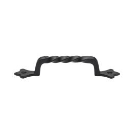 Black Iron Rustic Cabinet Pull Twist Design 143mm CTC