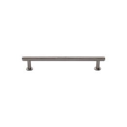 Heritage Brass Cabinet Pull Knurled Design with 16mm Rose 96mm CTC Satin Nickel finish