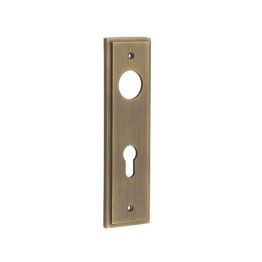 Burlington II Lever Plate Choices Din Euro Antique Brass - By Frelan Hardware - BUR455AB