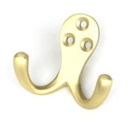 Satin Brass Celtic Double Robe Hook