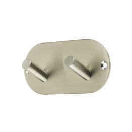 Double Robe Hook 90x45mm Satin Stainless Steel - By Frelan Hardware - JSS902C
