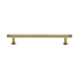 Heritage Brass Cabinet Pull Contour Design with 16mm Rose 160mm CTC Polished Brass finish