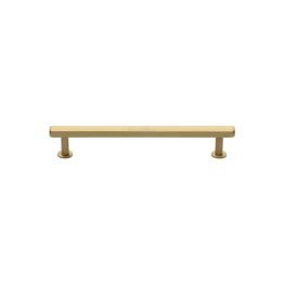 Heritage Brass Cabinet Pull Hexagon Design with 16mm Rose 96mm CTC Satin Brass finish
