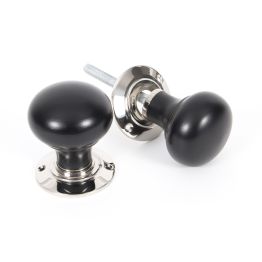 Ebony and PN Bun Mortice/Rim Knob Set