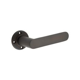 Kensington Door Handles No Rose Dark Bronze - By Frelan Hardware - BUR25DB