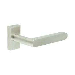 CR-101 Satin Stainless Steel Multi Point Rectangular Rose Door Handle - By Frelan Hardware - CR-101D4SSS