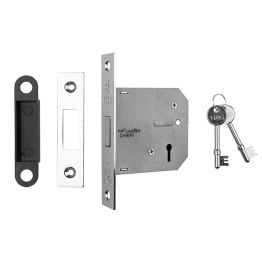 Lever Deadlock 76mm - Nickel Plate