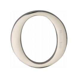 Heritage Brass Alphabet O Pin Fix 51mm (2") Polished Nickel Finish