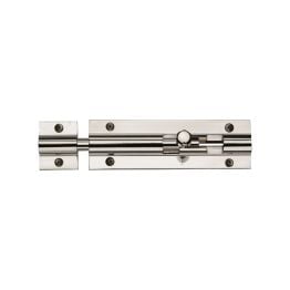 Heritage Brass Door Bolt Straight 4" x 1.25" Polished Nickel finish