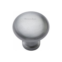 Heritage Brass Cabinet Knob Victorian Round Design 32mm Satin Chrome finish