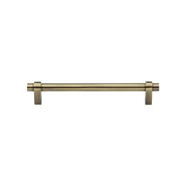 Heritage Brass Cabinet Pull Industrial Design 128mm CTC Antique Brass Finish