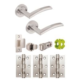 Jigtech Sabre Privacy Door Pack Satin Chrome - JTB81205