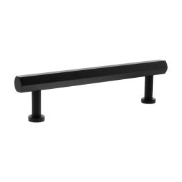 Millhouse Brass Pennington Hexagonal T-Bar Cabinet Pull Handle 128mm - Matt Black