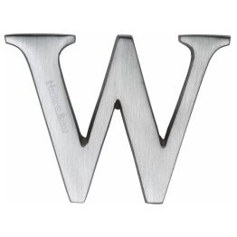 Heritage Brass Alphabet W Pin Fix 51mm (2") Satin Chrome Finish
