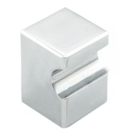 Square Knob 18mm - Polished Chrome