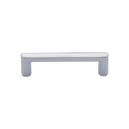 Heritage Brass Cabinet Pull Hex Profile Design 102mm CTC Polished Chrome Finish